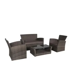 JUEGO DE TERRAZA LIVING PALERMO 4 PERSONAS CAFE