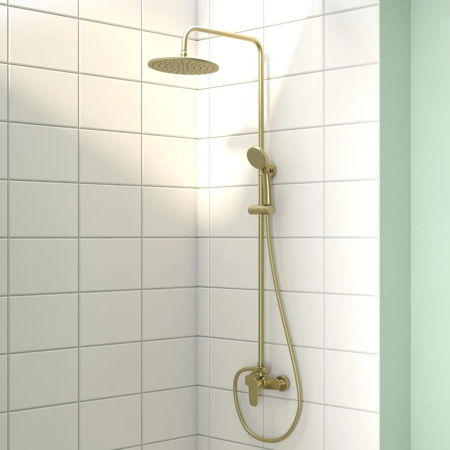 SENSI DACQUA | Columna monomando ducha Brush Gold Vittorio