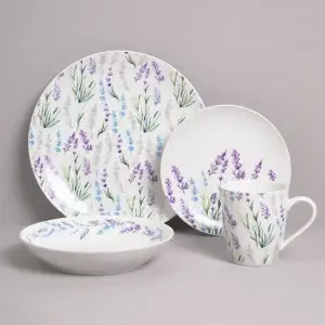 Attimo Set Vajilla 24 Piezas Lavanda Porcelana