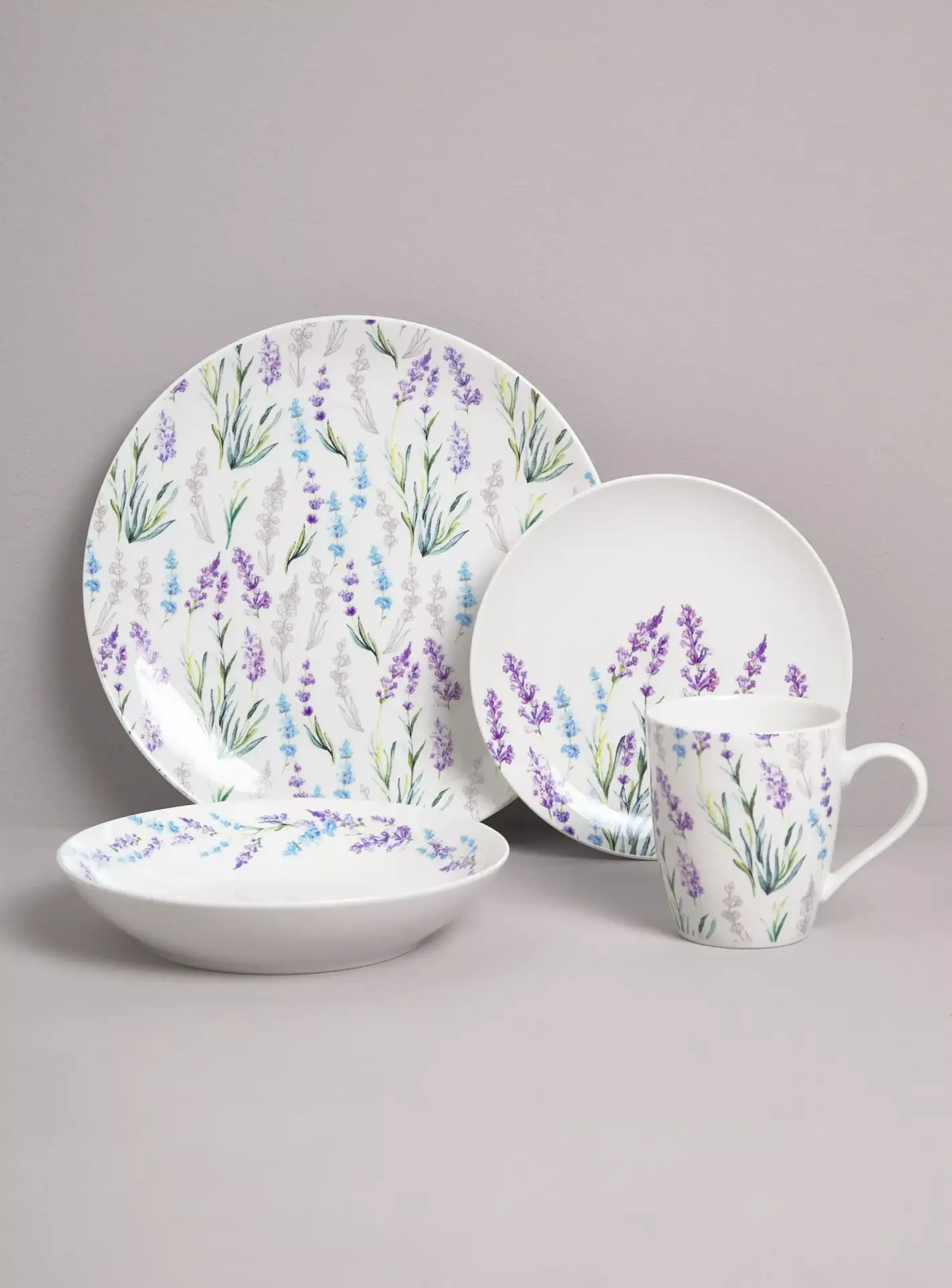 Attimo Set Vajilla 24 Piezas Lavanda Porcelana