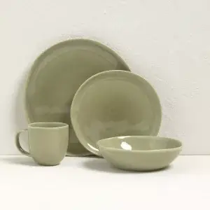 Alaniz Home Set Vajilla 24 Piezas Musgo Cerámica
