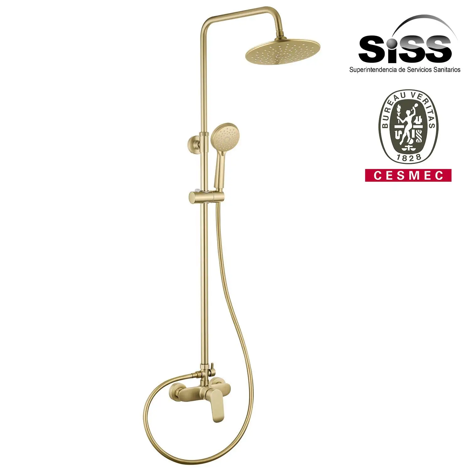 SENSI DACQUA | Columna monomando ducha Brush Gold Vittorio - Imagen 2