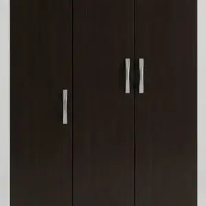 Clóset de 3 puertas y 2 cajones color oscuro 