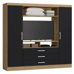 Closet Yardas Freijo LCD 46/ 2 Puertas 3 Cajones/ Negro Matte